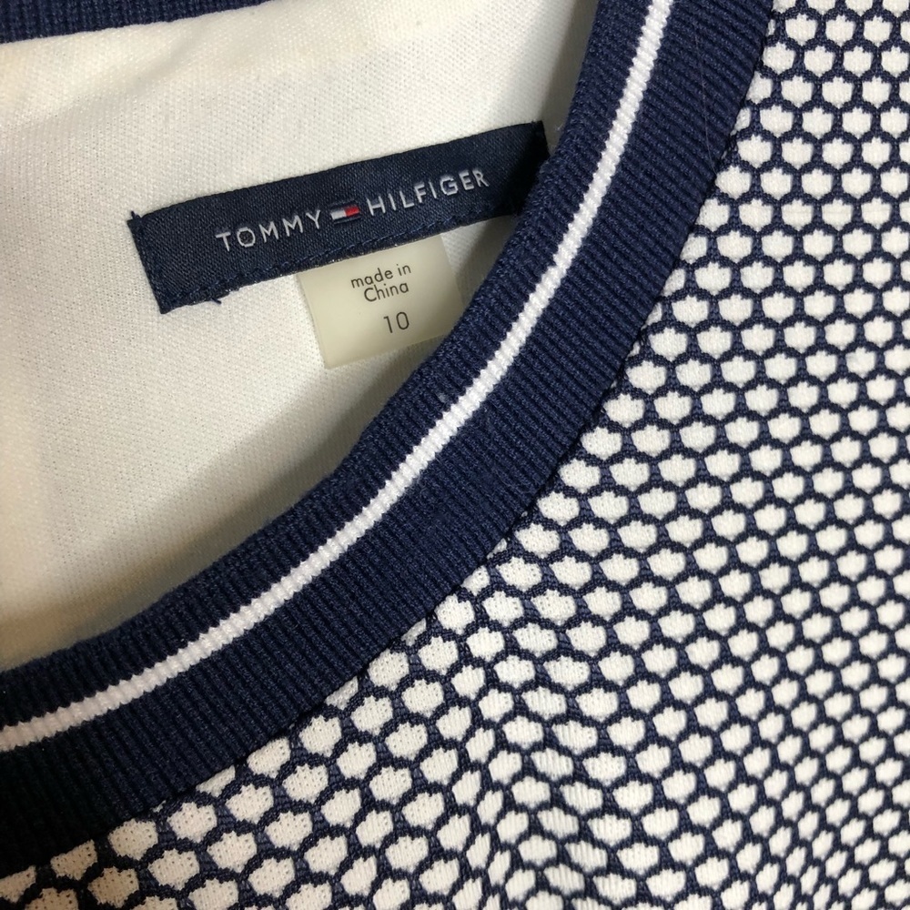 Tommy Hilfiger Blue White Crew Neck Dress - Picture 4 of 8